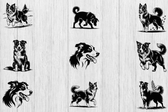 Australian Shepherd Svg Bundle for Embroidery Work