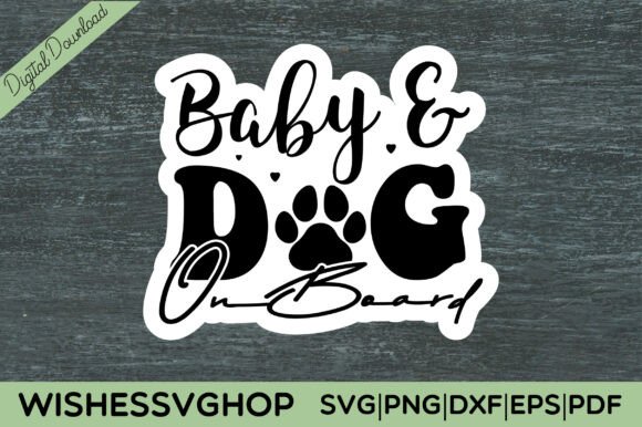 Baby Dog on Board SVG PNG