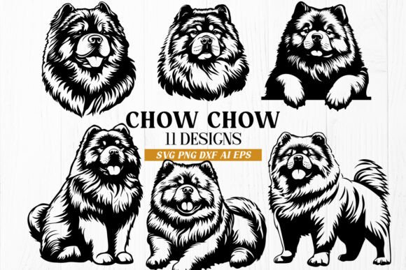 Chow Chow SVG Bundle Dog Breed Clipart