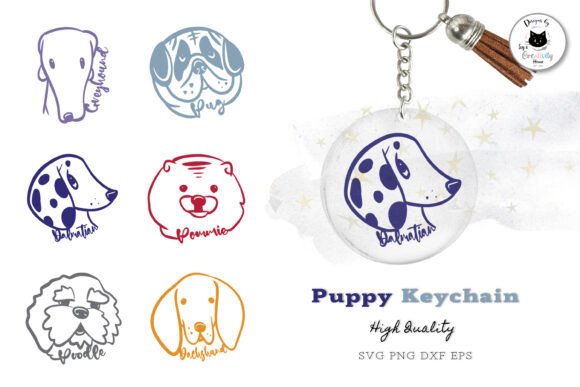 Cute Dog Lover Keychain SVG Files