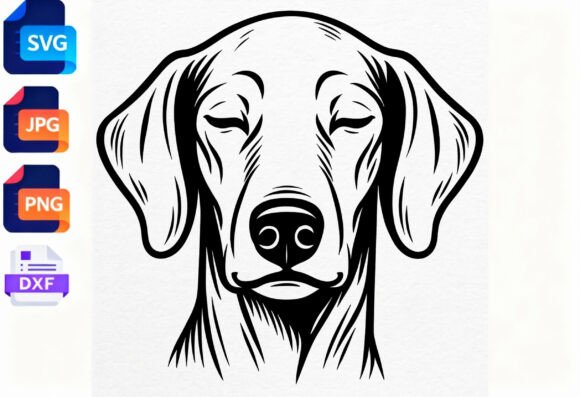 Dog Head Silhouette SVG File