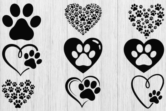 Dog Paw Heart SVG Bundle Review