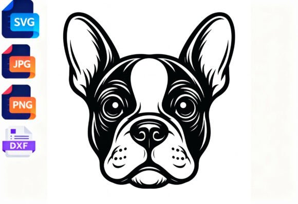 French Bulldog Head SVG Clipart Dog