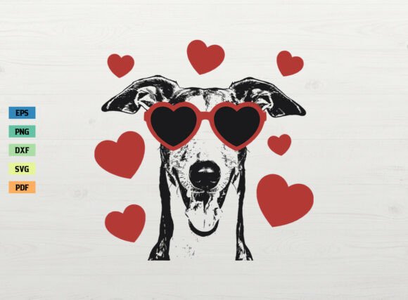 Greyhound Dog Valentine Shirt SVG PNG