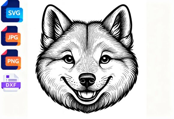 Happy Wolf Face SVG Clipart Dog Breed: A Designer's Review