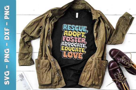 Retro Rescue Dog Lover Foster SVG