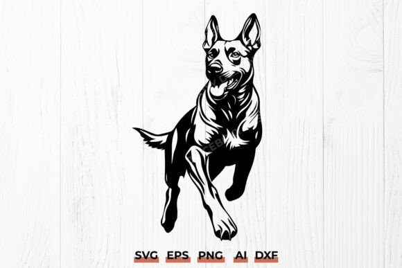 Running Belgian Malinois SVG K9 Dog – A Designer's Review