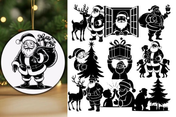 Santa Claus Silhouette SVG Bundle Review