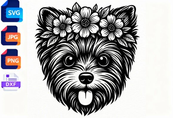 Yorkie Dog Floral Wreath: A Designer's Review